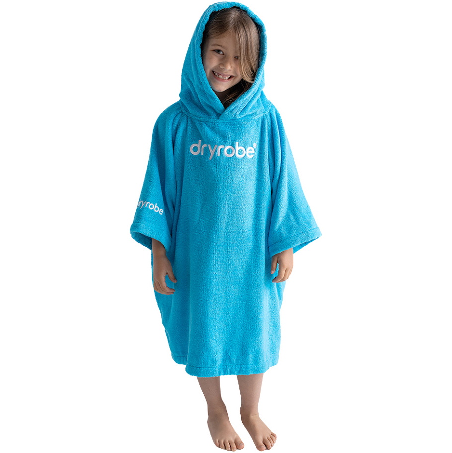 2026 Dryrobe Junior Organic Towel Robe ORGANICJTCRBL - Blue
